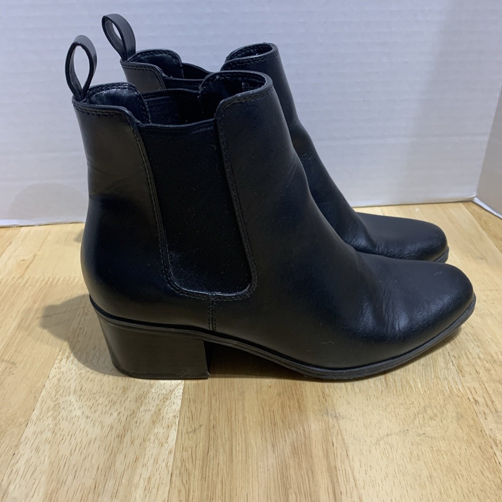 A New‎ Day Women's Chelsea Ankle Boots Ellie Booties Memory Foam Black -6.5